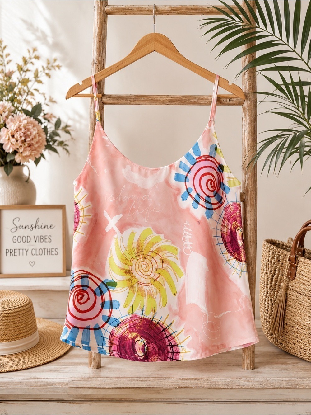 Scotch & Soda Pink Abstract Floral Camisole XS - Picture 1 of 7